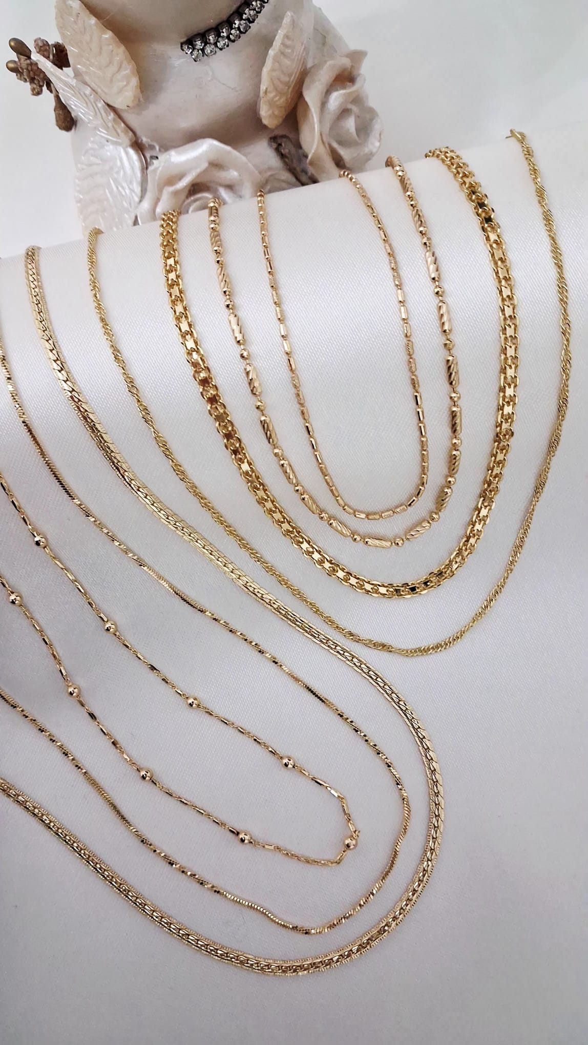 XUPING Kolye - 70 cm Karışık Model Ezme ve Burgu Zincir